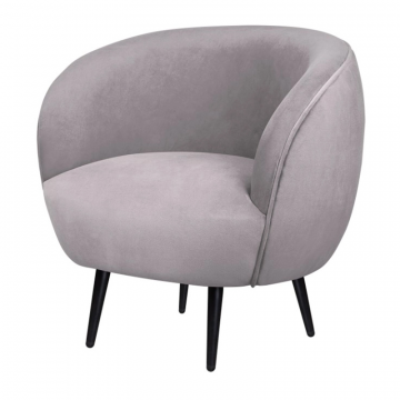 Мягкое кресло Benee Grey на черных ножках