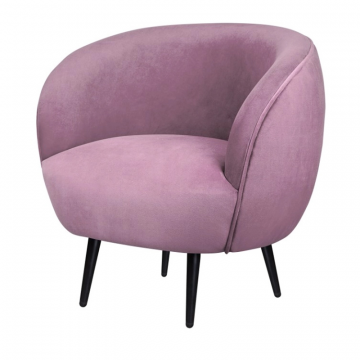 Мягкое кресло Benee Pink на черных ножках