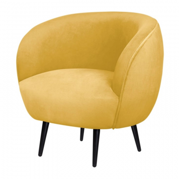 Мягкое кресло Benee Yellow на черных ножках