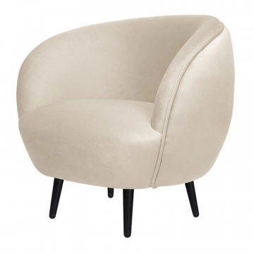 Мягкое кресло Small Benee Beige на черных ножках