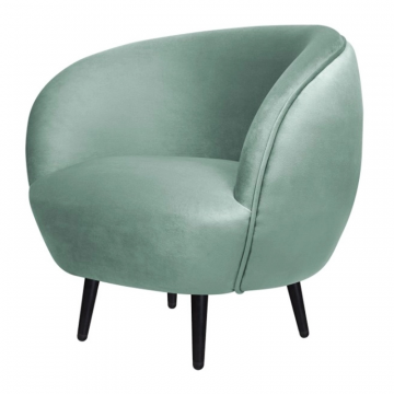 Мягкое кресло Small Benee Green на черных ножках