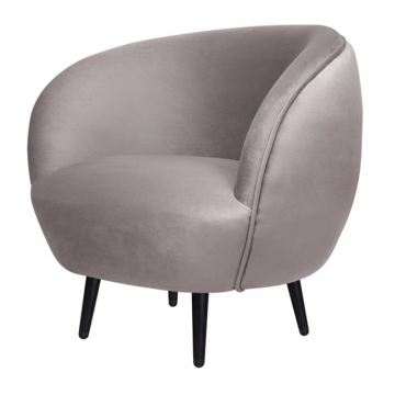 Мягкое кресло Small Benee Grey на черных ножках