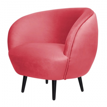 Мягкое кресло Small Benee Karmin на черных ножках