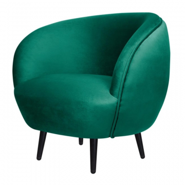 Мягкое кресло Small Benee Green V2 на черных ножках