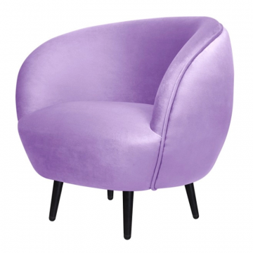 Мягкое кресло Small Benee Purple на черных ножках