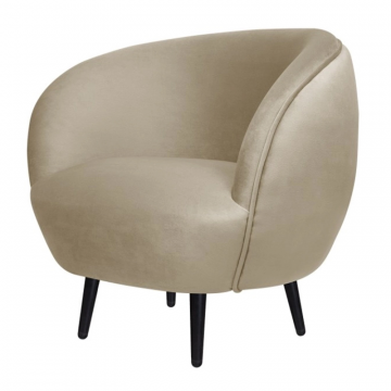 Мягкое кресло Small Benee Taupe на черных ножках
