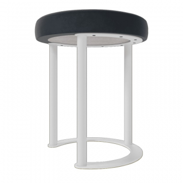 Пуф HORSIX 38 х 38 см, черное сиденье/белый