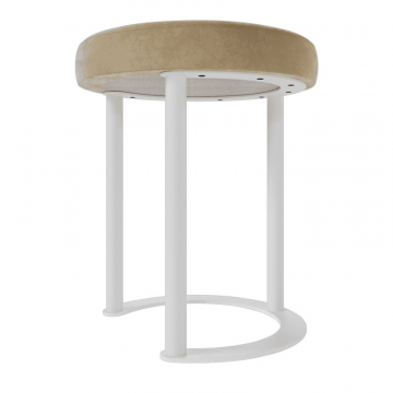 Пуф HORSIX 38 х 38 см, бежевое сиденье/белый