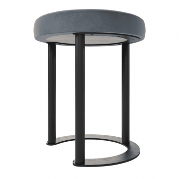 Пуф HORSIX 38 х 38 см, серое сиденье/черный