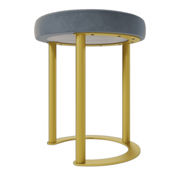 Пуф HORSIX 38 х 38 см, серое сиденье/золотой