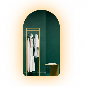 Зеркало с теплой подсветкой, ARKELO NF LED S, 90 x 50 см