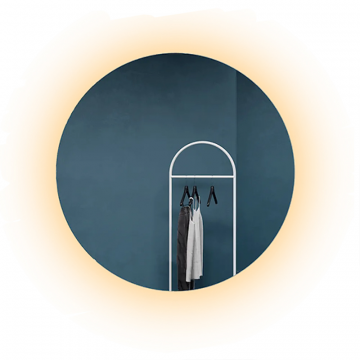 Зеркало с теплой подсветкой, RAUNTEL NF LED M, D79 см