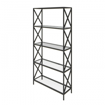 Стеллаж IKSONI черный, 200 х 100 см