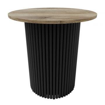 Журнальный столик TRUBIS Wood S D60 см, орех/черный
