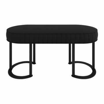 Банкетка DUHORSIX 100 х 39 см, черное сиденье/черный