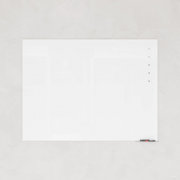 Стеклянная магнитно-маркерная доска белая 90 x 120 см, с закаленным стеклом