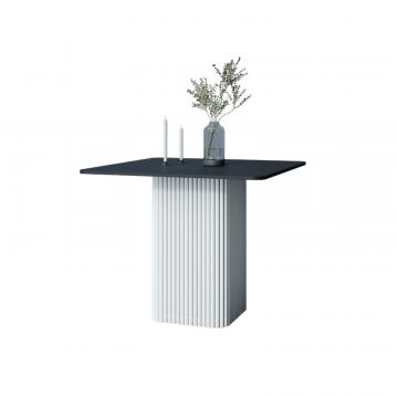Обеденный стол TRUBIS Wood KVADRAT 90 х 90 см, черный/белый