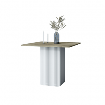 Обеденный стол TRUBIS Wood KVADRAT 90 х 90 см, орех/белый