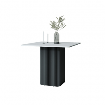 Обеденный стол TRUBIS Wood KVADRAT 90 х 90 см, белый/черный
