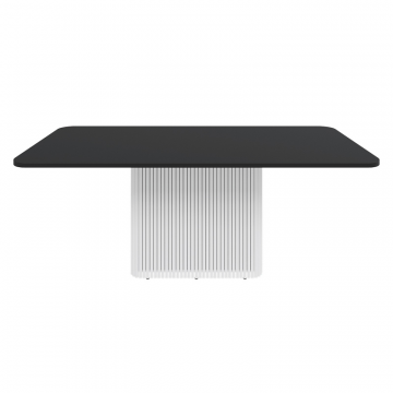 Обеденный стол TRUBIS Wood Rectangle 200 х 90 см, черный/белый
