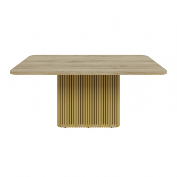 Обеденный стол TRUBIS Wood Rectangle 180 х 90 см, орех/золотой