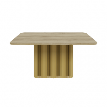 Обеденный стол TRUBIS Wood Rectangle 160 х 80 см, орех/золотой