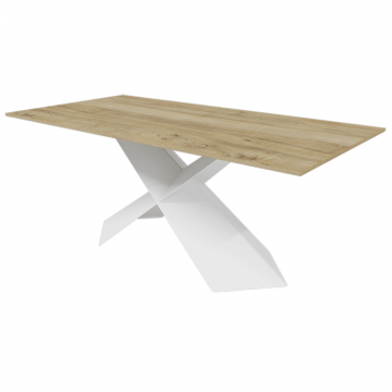 Обеденный стол LINBOW Wood 180 х 90 см, орех/белый