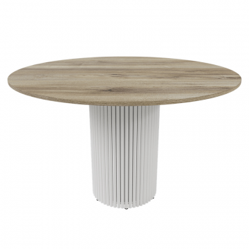 Обеденный стол TRUBIS Wood L D120 см, орех/белый