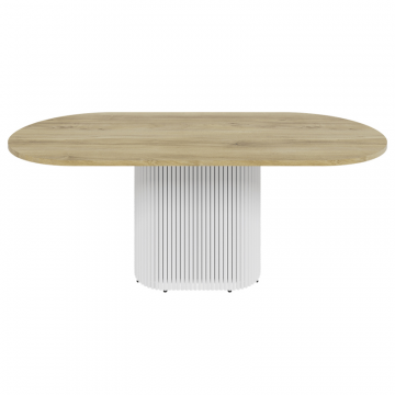 Обеденный стол TRUBIS Wood Oval 200 х 90 см, орех/белый