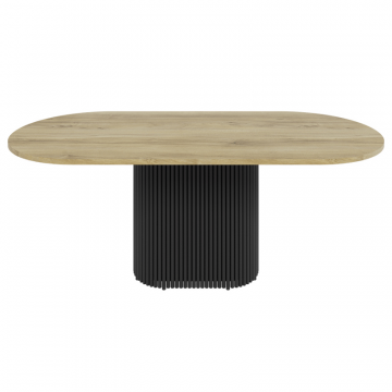 Обеденный стол TRUBIS Wood Oval 200 х 90 см, орех/черный