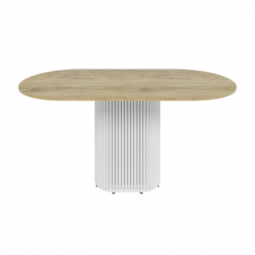 Обеденный стол TRUBIS Wood Oval 160 х 80 см, орех/белый