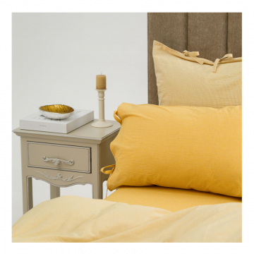 Простыня свободная желто-горчичный меланж, 180х260 см