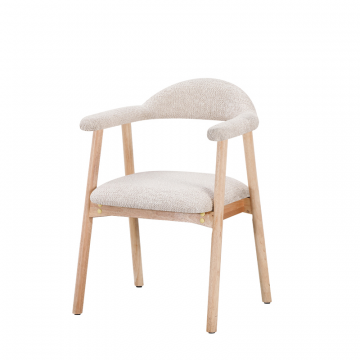 Стул обеденный Shredo бежевый шенилл светлое дерево 2 шт.