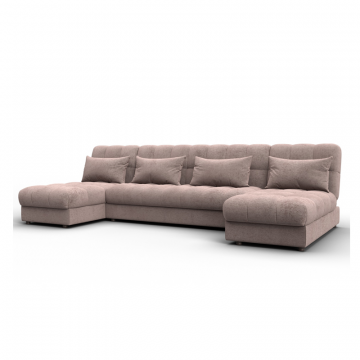 Диван П-образный Лига-116 НПБ, TOWER 05 бежевый, Велюр