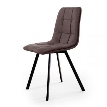 Стул Уно, бархат антрацит 14/ чёрный профиль