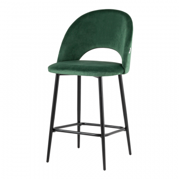 Стул полубарный Меган SN велюр зеленый