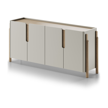 Комод Basic 4 двери ширина 180 см (серо-бежевый)