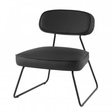 Кресло Кэйт ткань экокожа чёрный