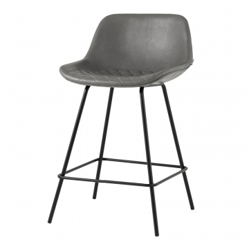 Стул полубарный Деймон экокожа серый