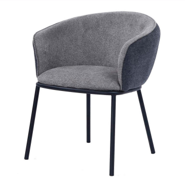 Стул Duke, светло-серый / серый с чёрными ножками