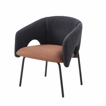 Кресло лаунж Afrida рогожка тёмно-синий терракот