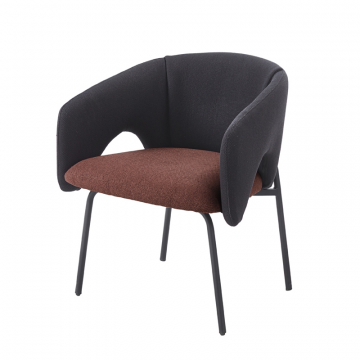 Кресло лаунж Afrida рогожка черный бордо