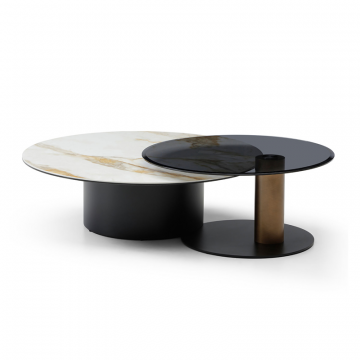 Набор из 2-х столов журнальных Mist, керамика/дымчатое стекло