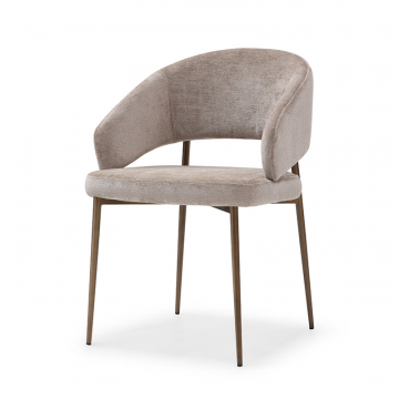 Стул Edgar, темно-бежевый/бронза