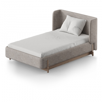 Кровать Basic спальное место 120*200 см (бежевый, рогожка)
