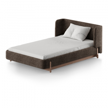 Кровать Basic спальное место 120*200 см (коричневый, рогожка)