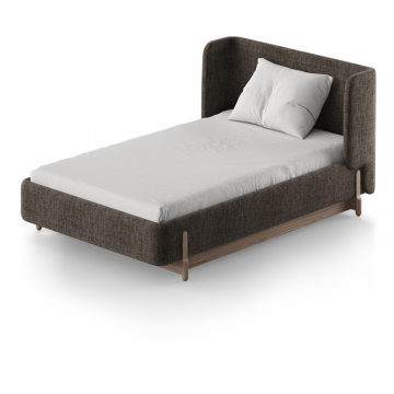 Кровать Basic спальное место 120*200 см (коричневый, рогожка)