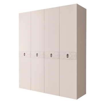 Шкаф 4-дверный Bogemia-Farfalle / серебро  БМШ2/4 (Fa)