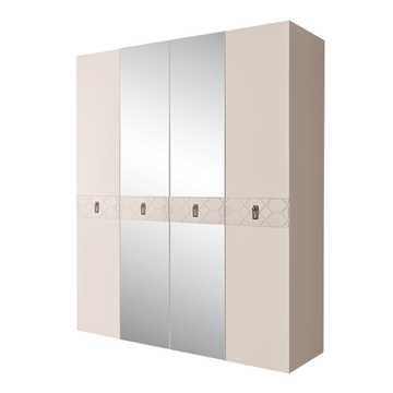 Шкаф 4-дверный Bogemia-Farfalle / серебро БМШ1/4 (Fa)