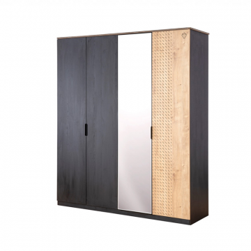 Четырехдверный шкаф Black